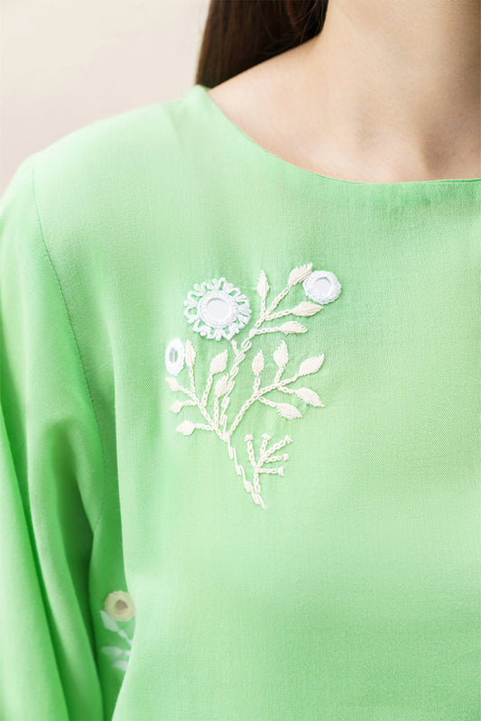 2 PIECE EMBROIDERED YARN DYED SUIT (PRET)
