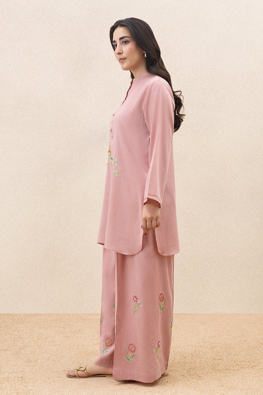2 PIECE EMBROIDERED YARN DYED SUIT (PRET)