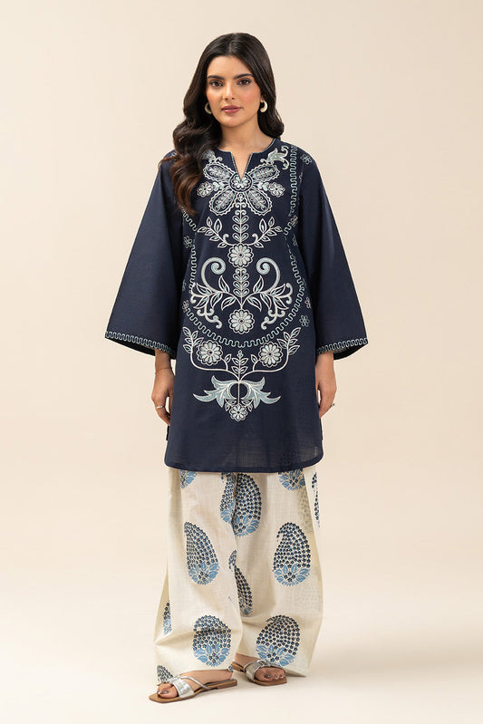 2 PIECE EMBROIDERED TWO WAY SLUB SUIT (PRET)