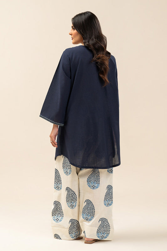 2 PIECE EMBROIDERED TWO WAY SLUB SUIT (PRET)