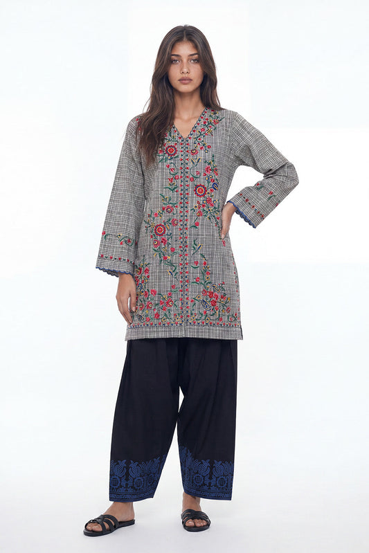 2 PIECE EMBROIDERED DORIA SUIT (PRET)