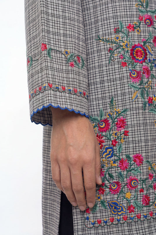 2 PIECE EMBROIDERED DORIA SUIT (PRET)