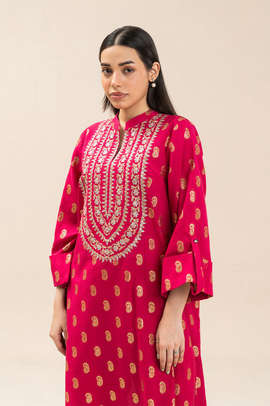 EMBROIDERED LUREX JACQUARD SHIRT (PRET)
