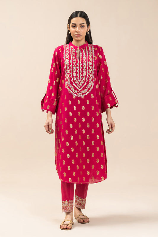 EMBROIDERED LUREX JACQUARD SHIRT (PRET)