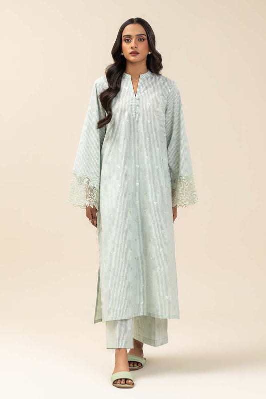 2 PIECE EMBROIDERED YARN DYED SUIT (PRET)