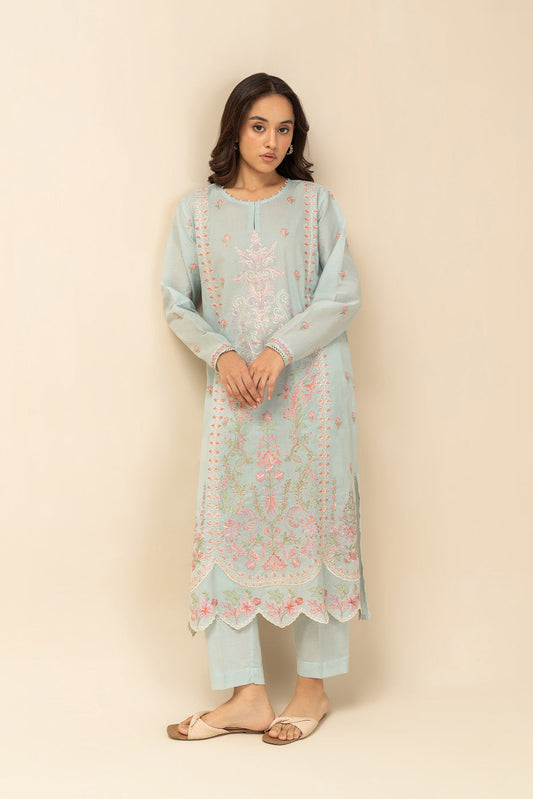 2 PIECE EMBROIDERED LAWN SUIT (PRET)