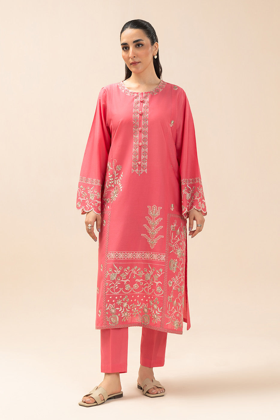 2 PIECE EMBROIDERED LAWN SUIT (PRET)