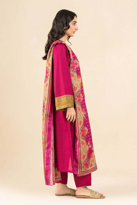 3 PIECE EMBROIDERED TWO TONE MISSOURI SUIT (PRET)