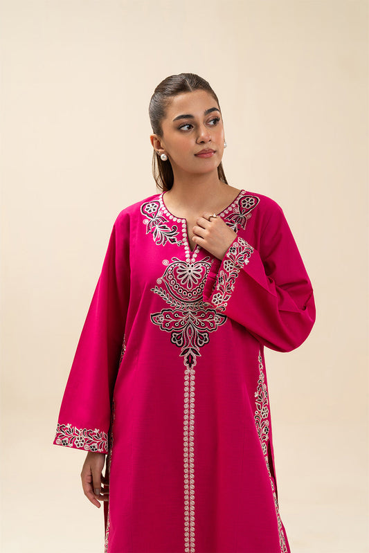 2 PIECE EMBROIDERED CD SLUB SUIT (PRET)