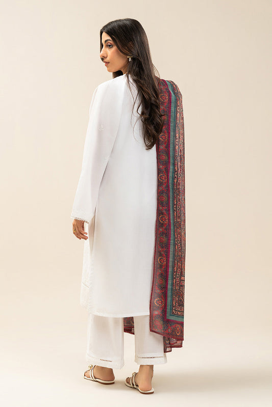 3 PIECE EMBROIDERED LAWN SUIT (PRET)