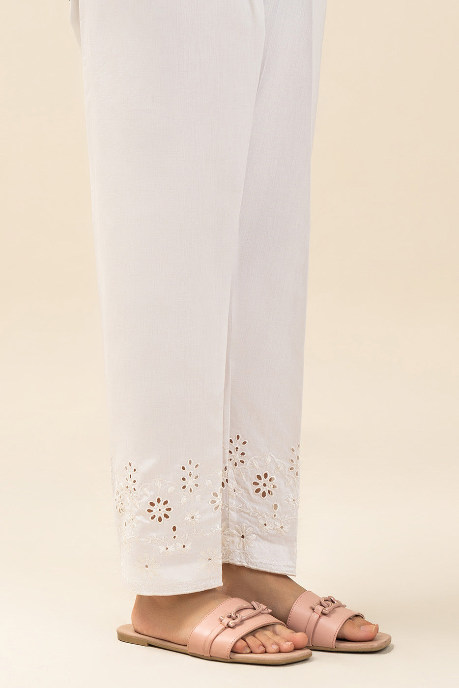 EMBROIDERED STRAIGHT PANTS