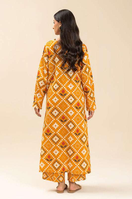 2 PIECE PRINTED LUREX LAWN SUIT (PRET)