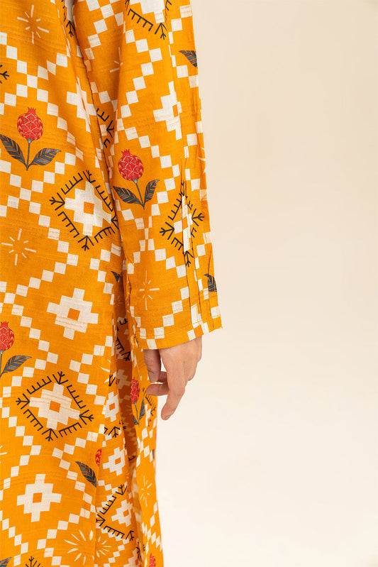 2 PIECE PRINTED LUREX LAWN SUIT (PRET)