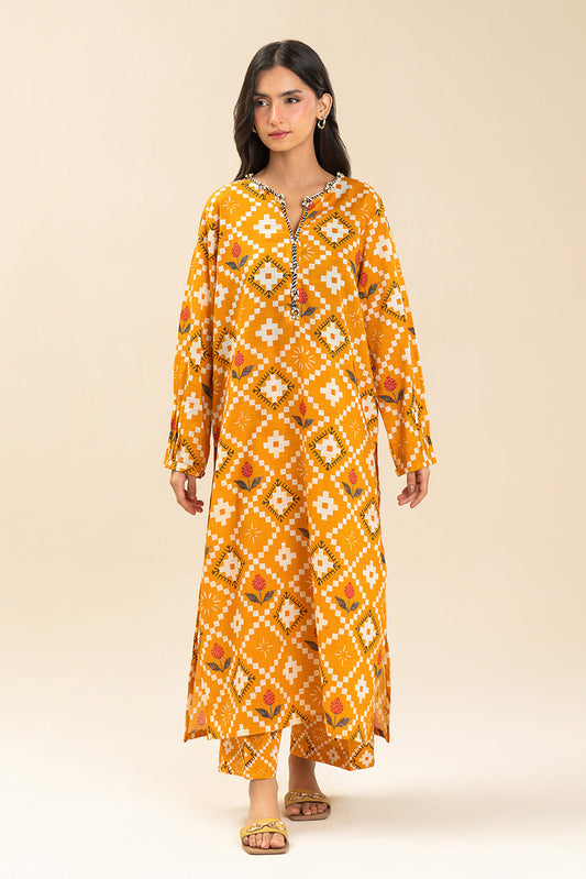 2 PIECE PRINTED LUREX LAWN SUIT (PRET)