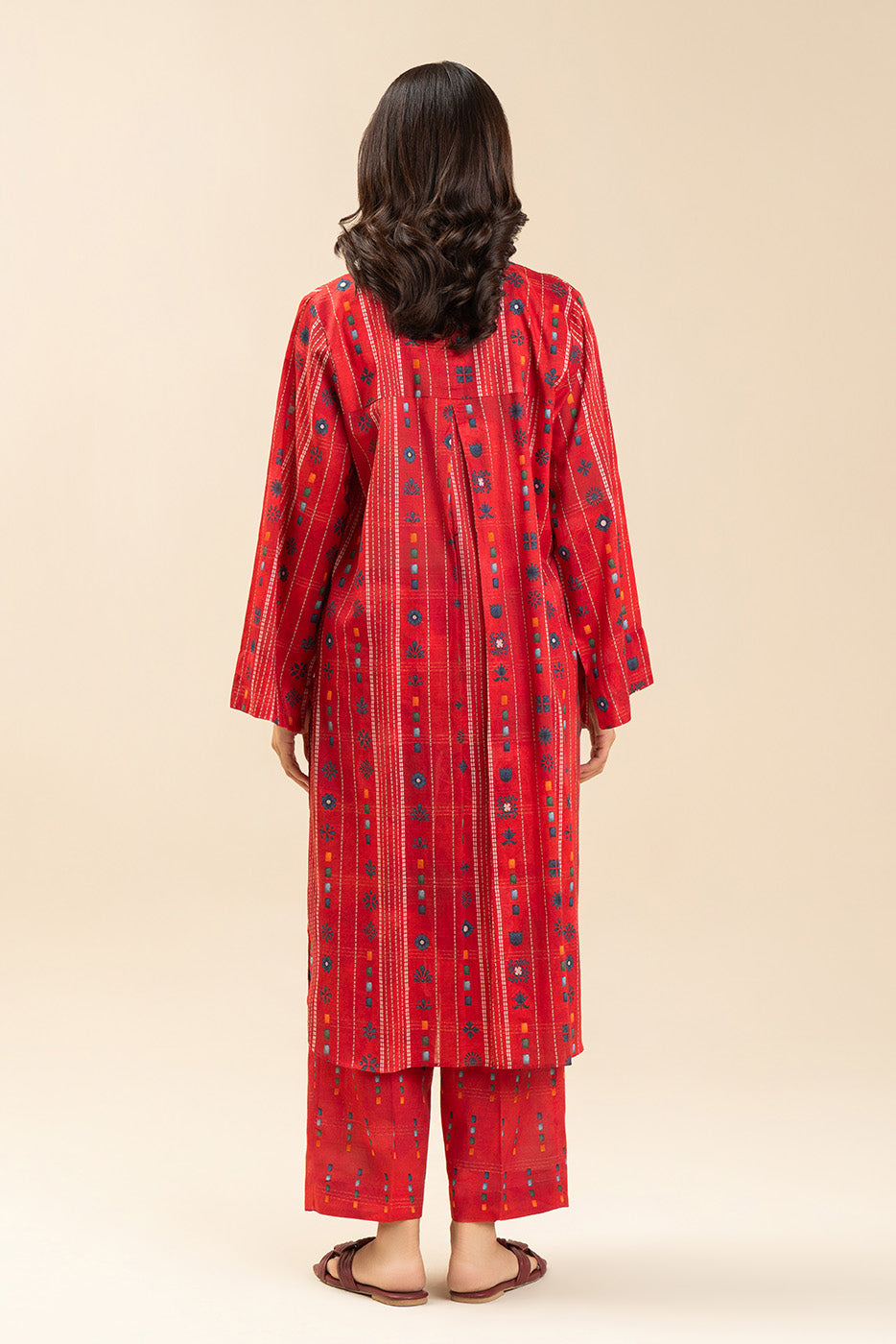 PRINTED LUREX LAWN SHIRT (PRET)