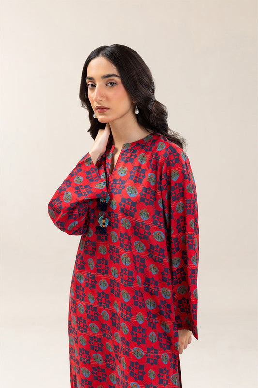 PRINTED LUREX LAWN SHIRT (PRET)