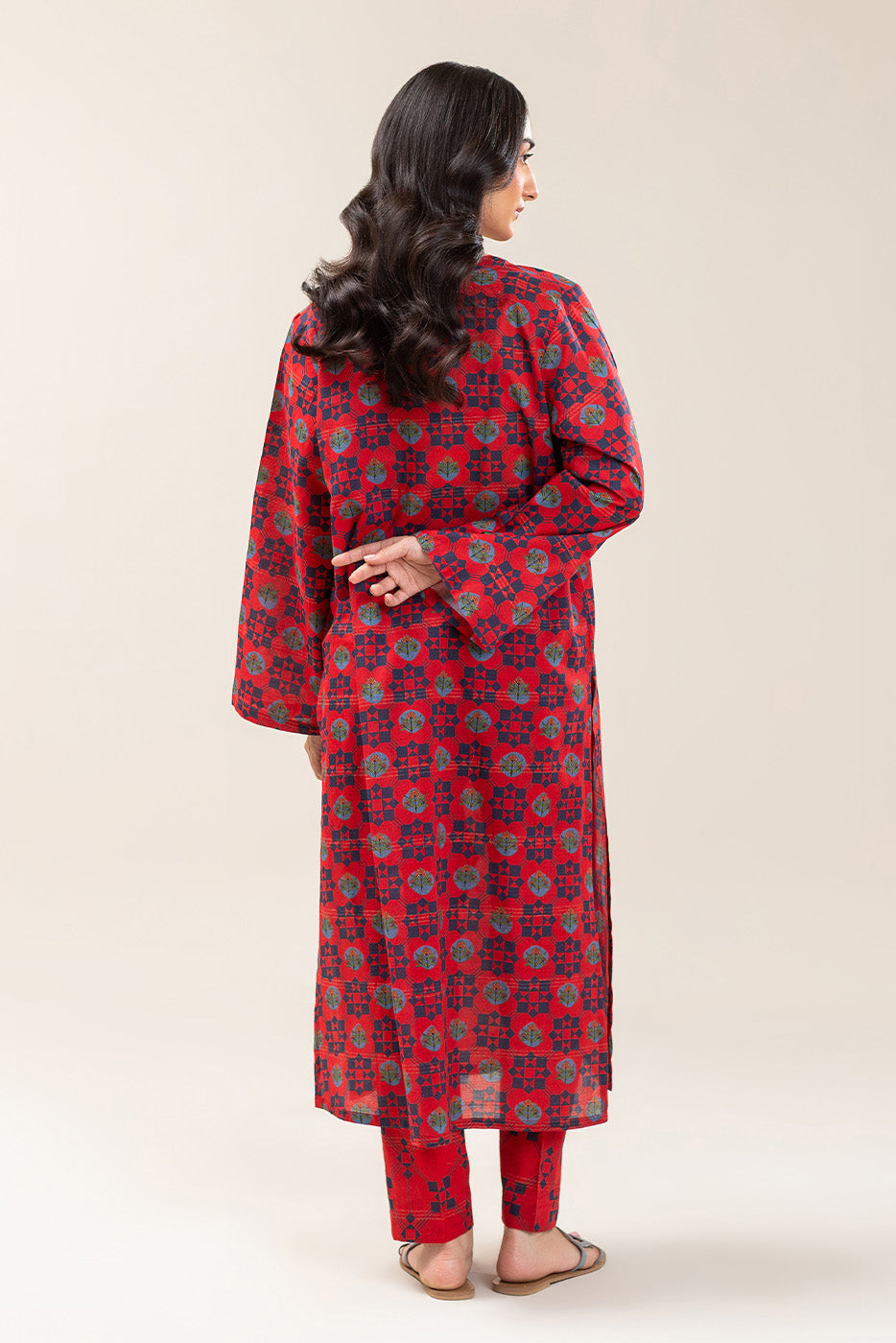 PRINTED LUREX LAWN SHIRT (PRET)