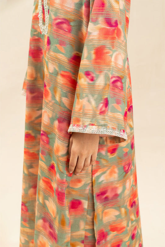 2 PIECE EMBROIDERED LUREX LAWN SUIT (PRET)