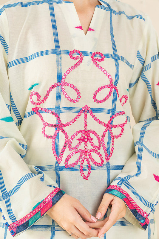 2 PIECE EMBROIDERED JACQUARD SUIT (FLOW)