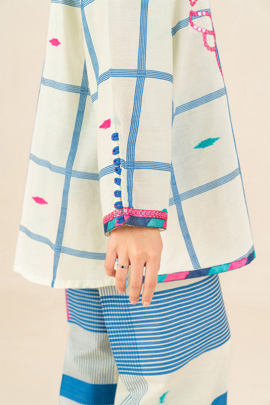 2 PIECE EMBROIDERED JACQUARD SUIT (FLOW)