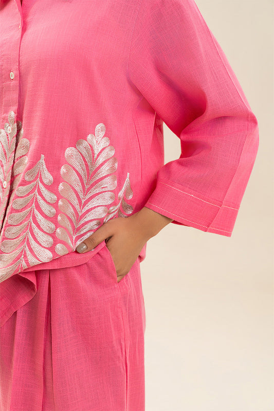 2 PIECE EMBROIDERED LINEN SUIT (FLOW)