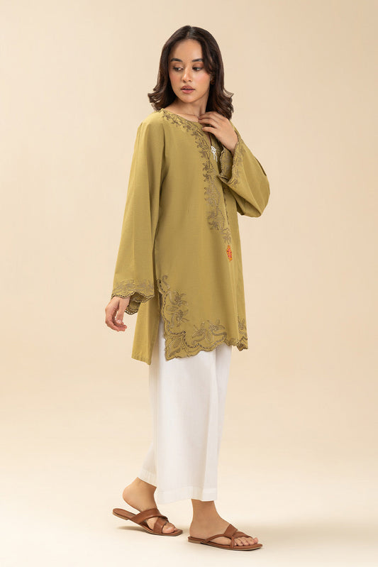 EMBROIDERED SLUB TOP (FLOW)