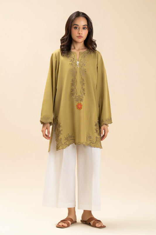 EMBROIDERED SLUB TOP (FLOW)