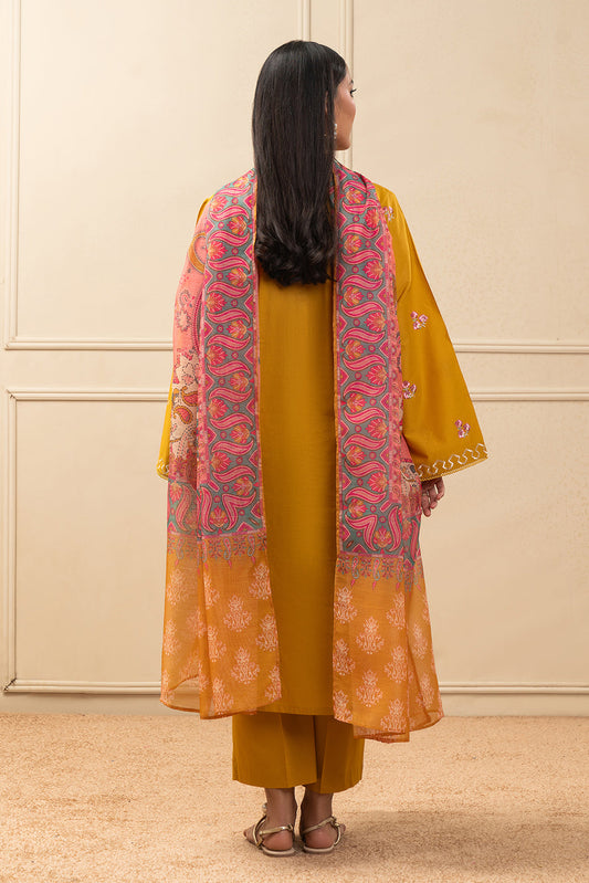 3 PIECE EMBROIDERED LAWN SUIT (PRET)