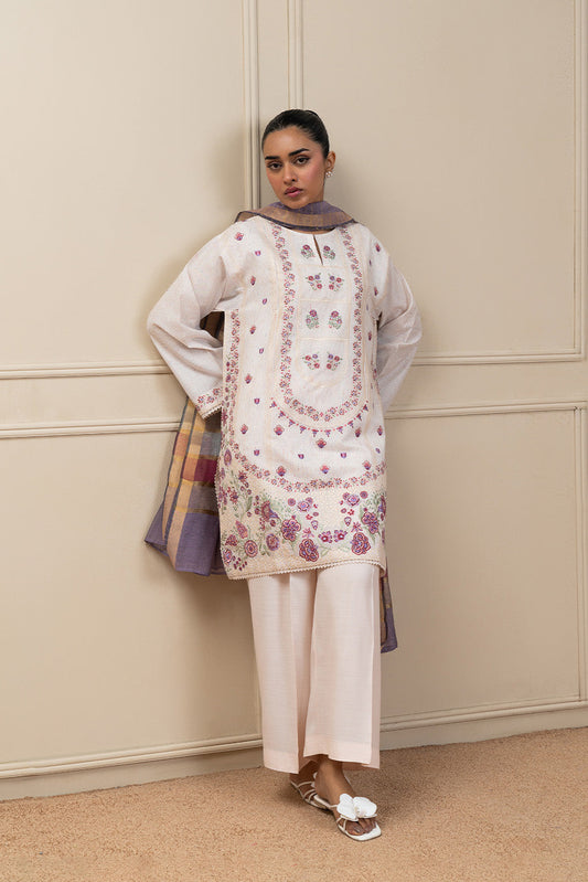 3 PIECE EMBROIDERED MULTI NEPS NET SUIT (HIGH CASUAL)