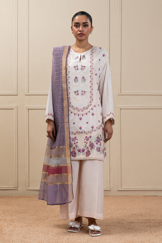 3 PIECE EMBROIDERED MULTI NEPS NET SUIT (HIGH CASUAL)