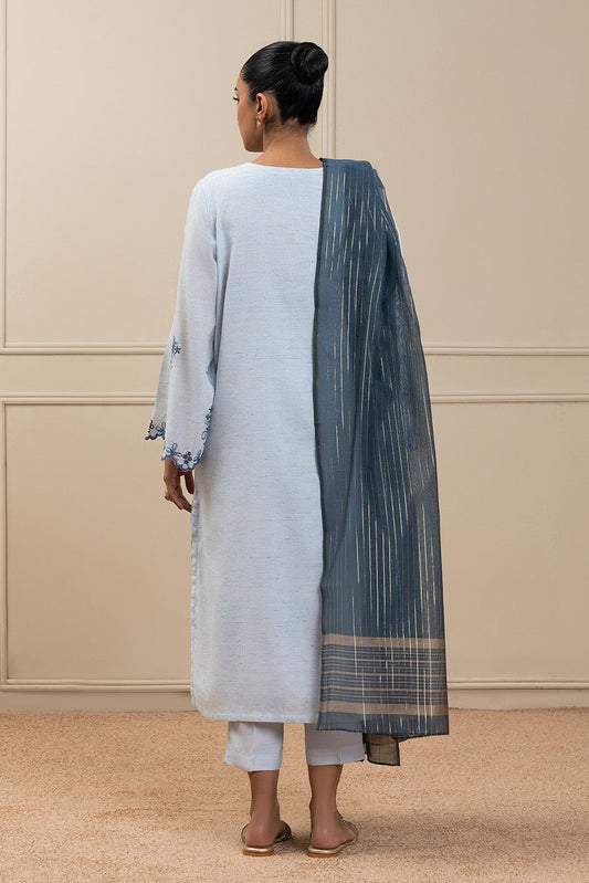 3 PIECE EMBROIDERED NET MULTI NEPS SUIT (HIGH CASUAL)