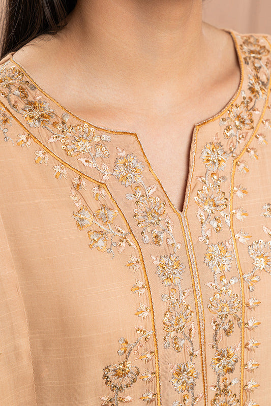 2 PIECE EMBROIDERED RAW SILK SUIT (LUXURY PRET)