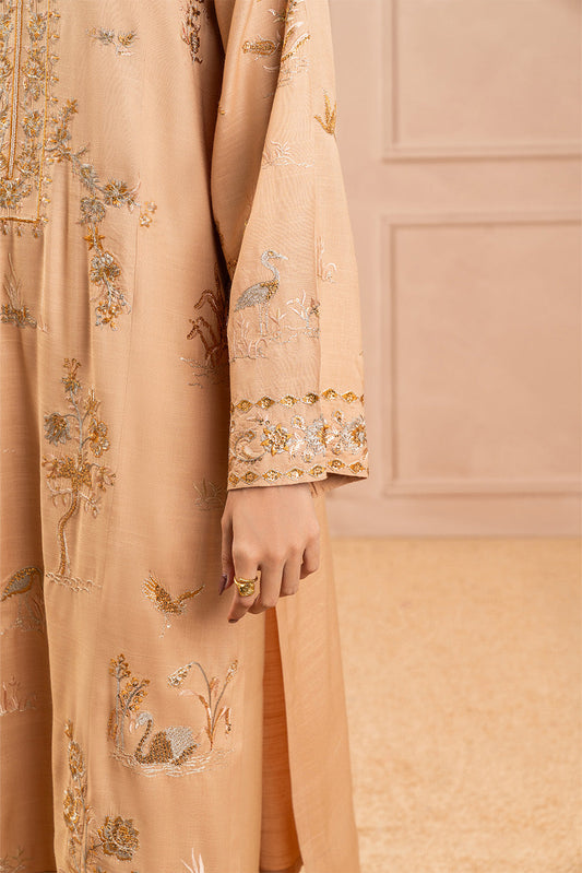 2 PIECE EMBROIDERED RAW SILK SUIT (LUXURY PRET)