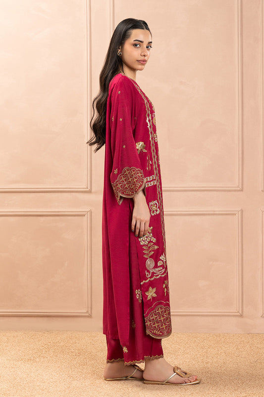 2 PIECE EMBROIDERED RAW SILK SUIT (LUXURY PRET)