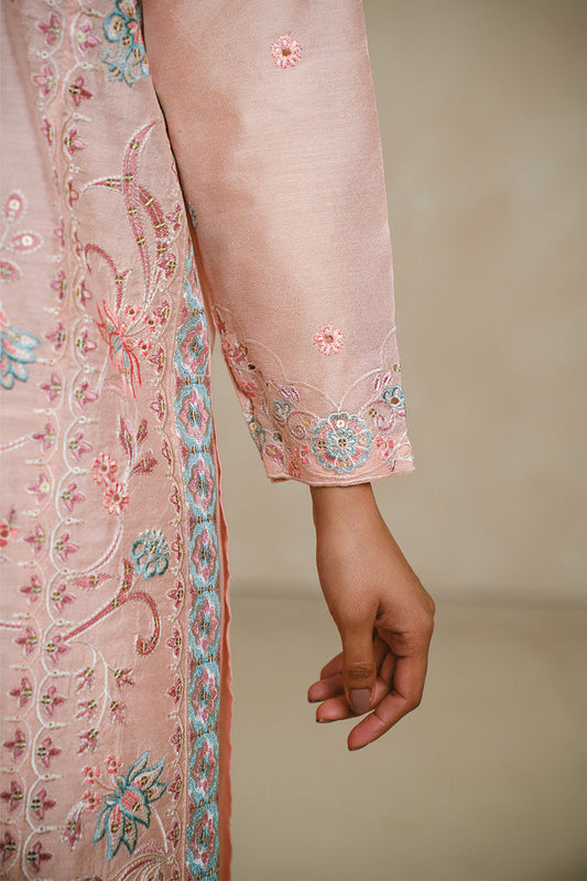 3 PIECE EMBROIDERED TWO TONE SUIT (LUXURY PRET)