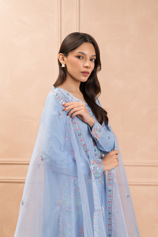 3 PIECE EMBROIDERED RAW SILK SUIT (LUXURY PRET)
