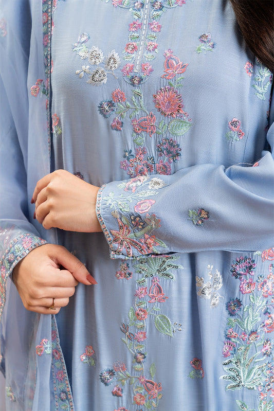 3 PIECE EMBROIDERED RAW SILK SUIT (LUXURY PRET)