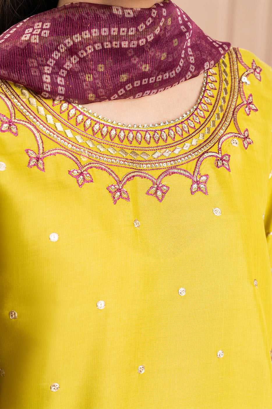 3 PIECE EMBROIDERED RAW SILK SUIT (LUXURY PRET)