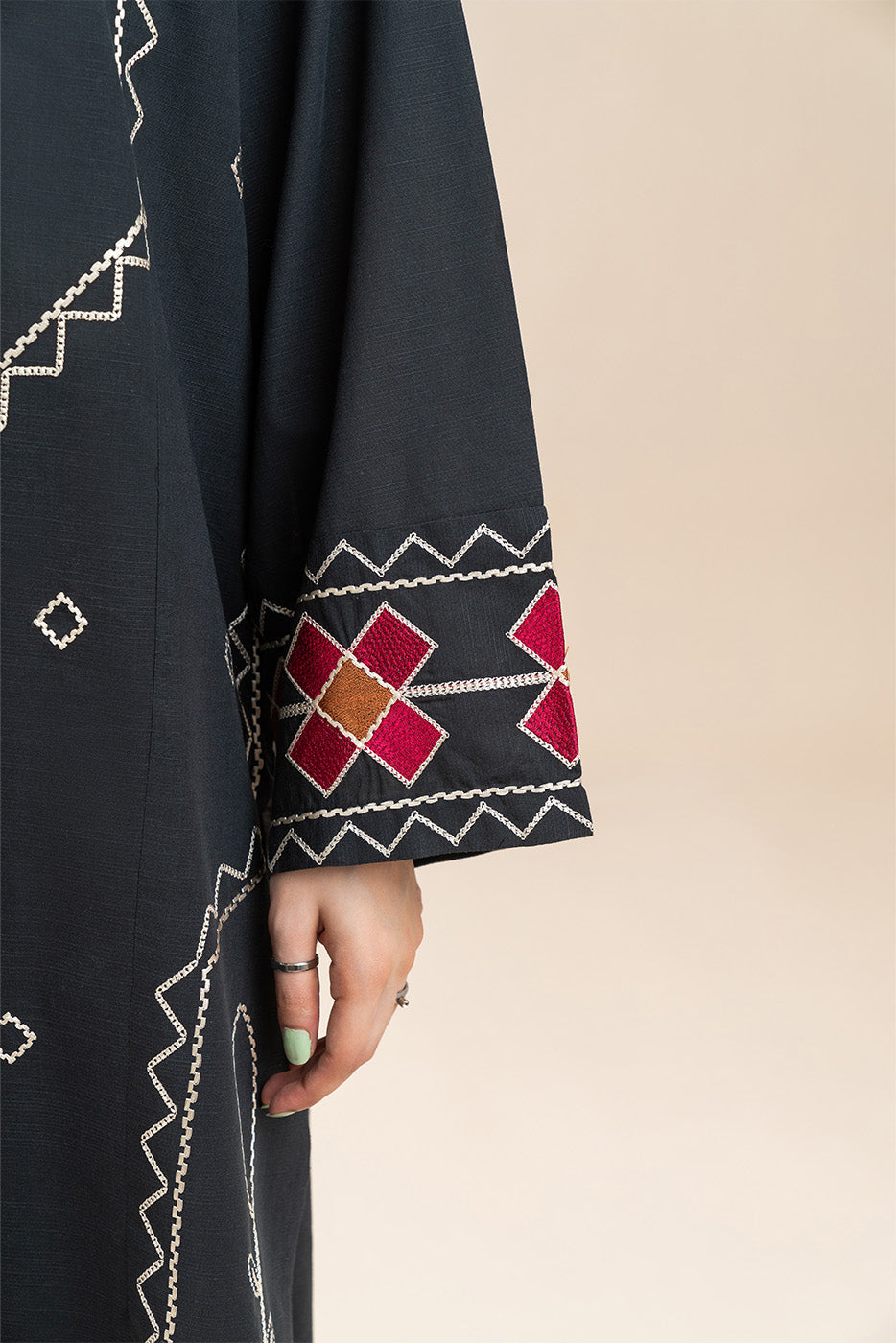 2 PIECE EMBROIDERED SLUB SUIT (PRET)