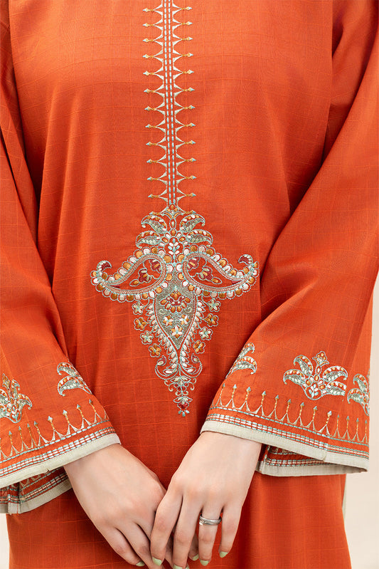 2 PIECE EMBROIDERED DORIA SUIT (PRET)