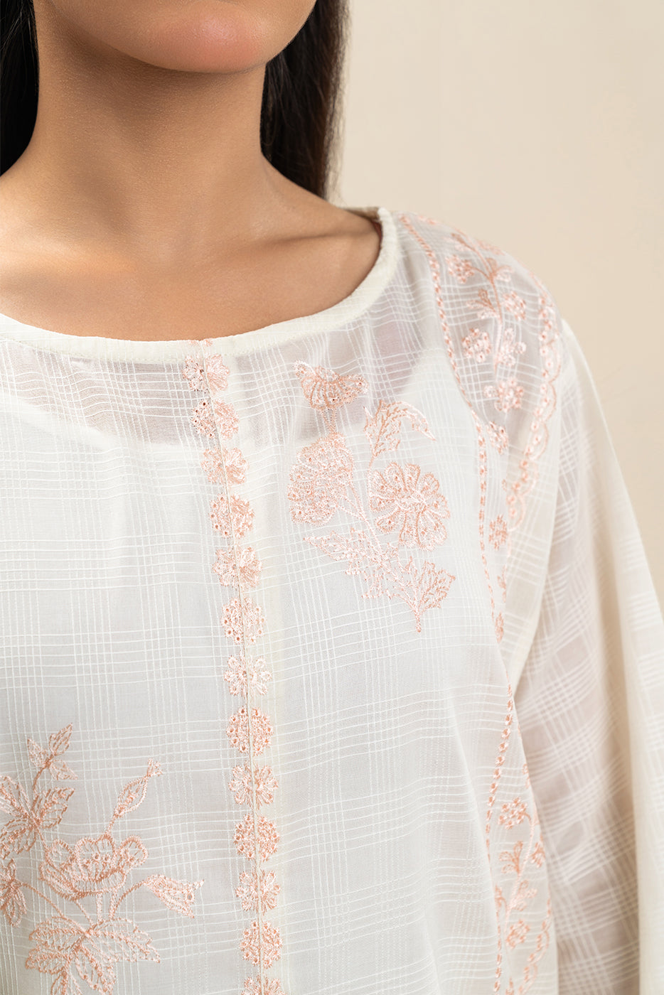 2 PIECE EMBROIDERED DORIA SUIT (PRET)