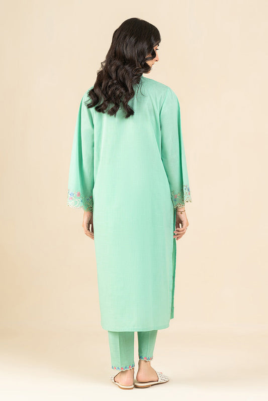 2 PIECE EMBROIDERED TWO WAY SLUB SUIT (PRET)