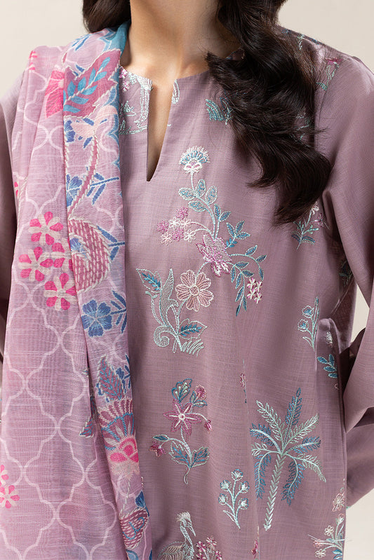 2 PIECE EMBROIDERED TWO WAY SLUB SUIT (PRET)