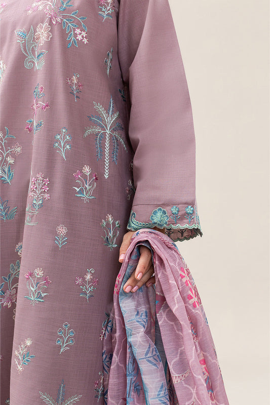 2 PIECE EMBROIDERED TWO WAY SLUB SUIT (PRET)