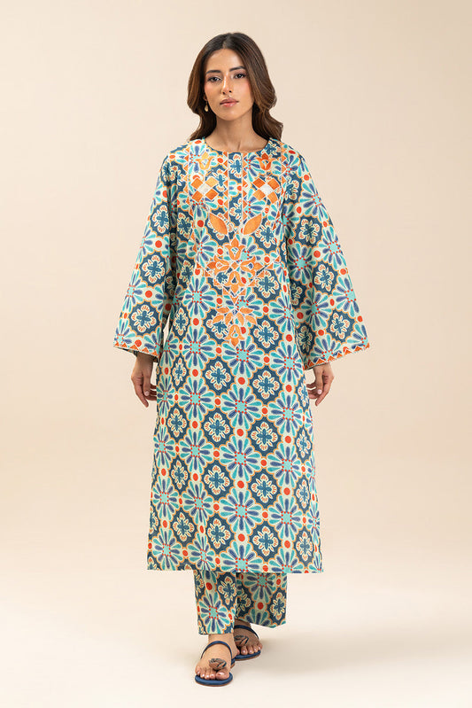 2 PIECE EMBROIDERED LAWN SUIT (PRET)