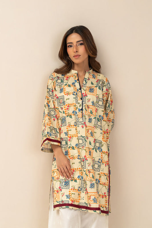 PRINTED TWO WAY SLUB SHIRT (PRET)
