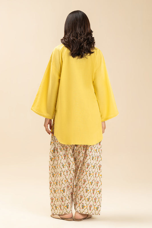 2 PIECE EMBROIDERED SLUB SUIT (FLOW)