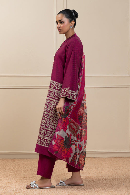 3 PIECE EMBROIDERED TWO TONE MISSOURI SUIT (HIGH CASUAL)