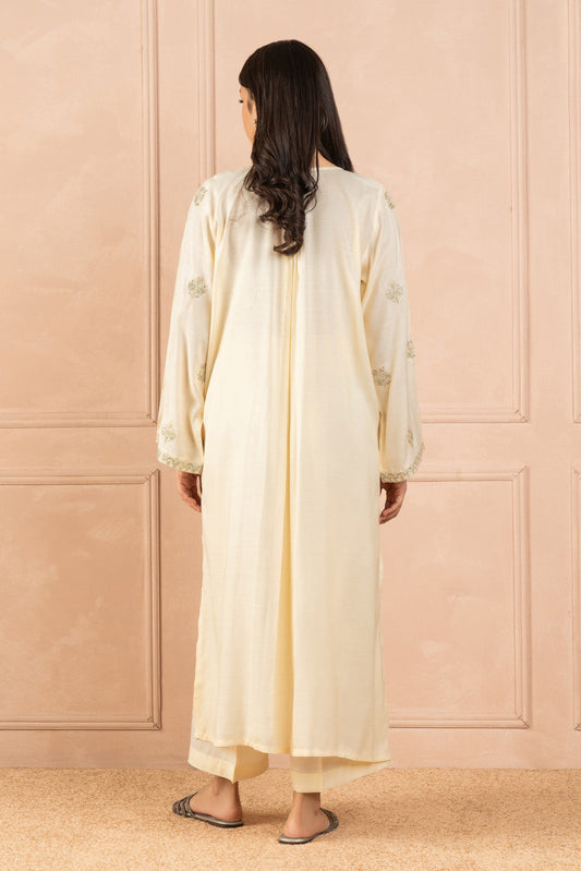 2 PIECE EMBROIDERED RAW SILK SUIT (LUXURY PRET)