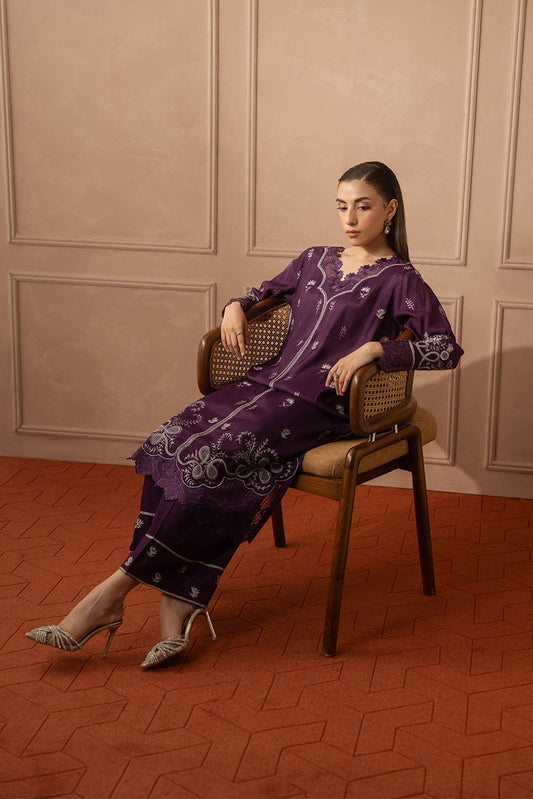 2 PIECE EMBROIDERED RAW SILK SUIT (LUXURY PRET)